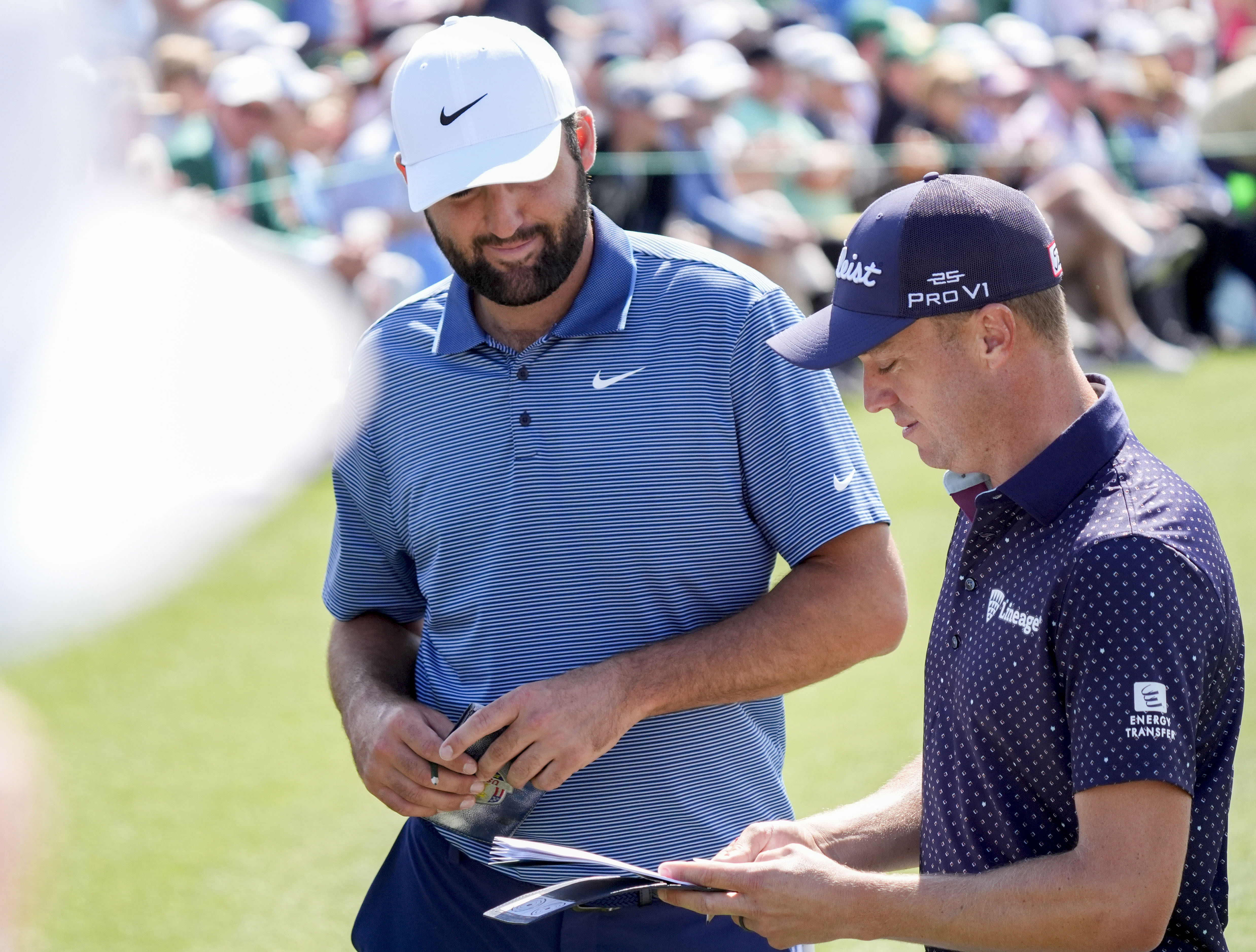 Justin Thomas and Scottie Scheffler at Masters (Image via Imagn)